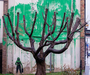 Der neue Banksy wurde schon vandalisiert